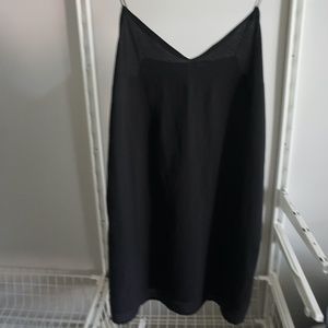 H&M spaghetti strap v neckline black dress